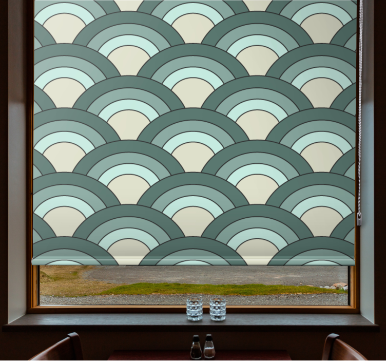 Curved Pattern Design modern blind - TenStickers