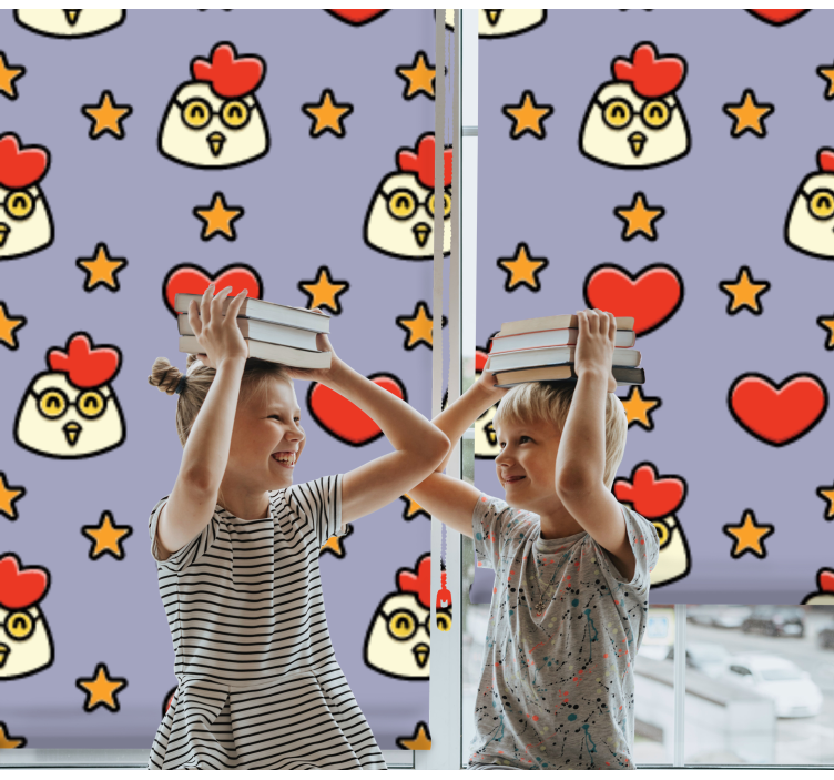 Starry chicken pattern animal blind - TenStickers