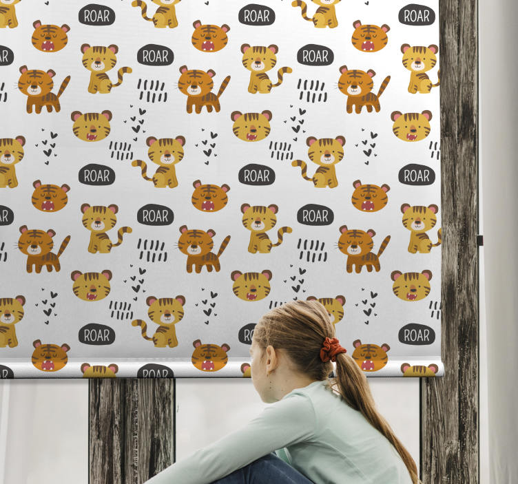 Baby tigers roaring blind kids - TenStickers