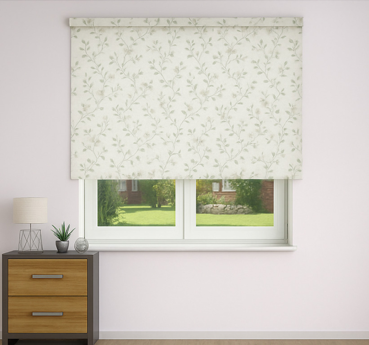 Dainty vintage floral blind master bedroom - TenStickers