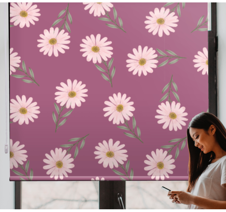 Daisy Floral Theme blind flowers - TenStickers