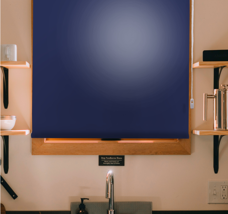 Deep Navy Shade blackout roller blind - TenStickers