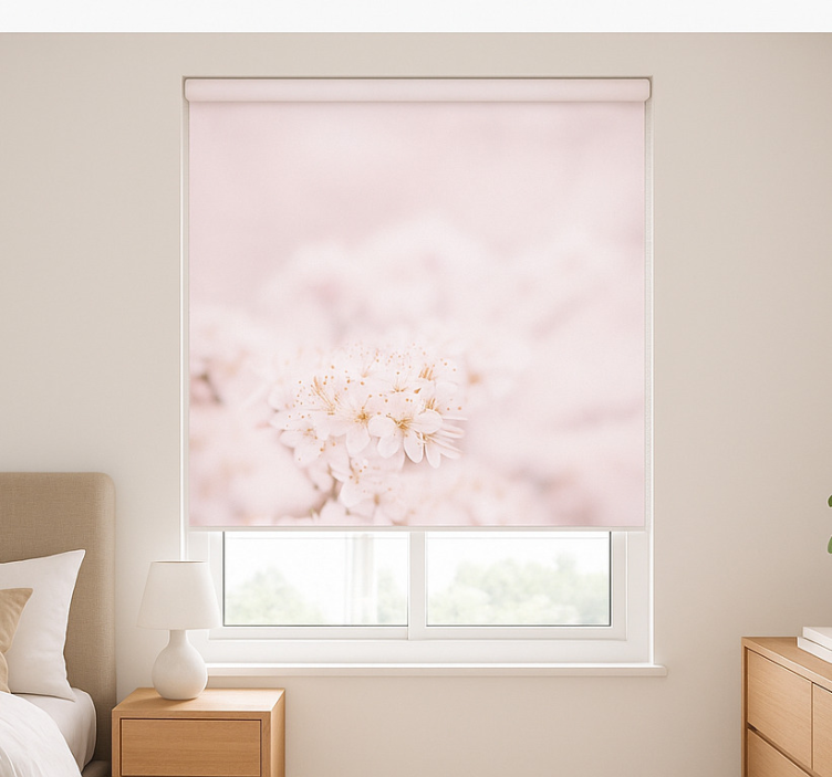 Delicate cherry blossoms blind master bedroom - TenStickers
