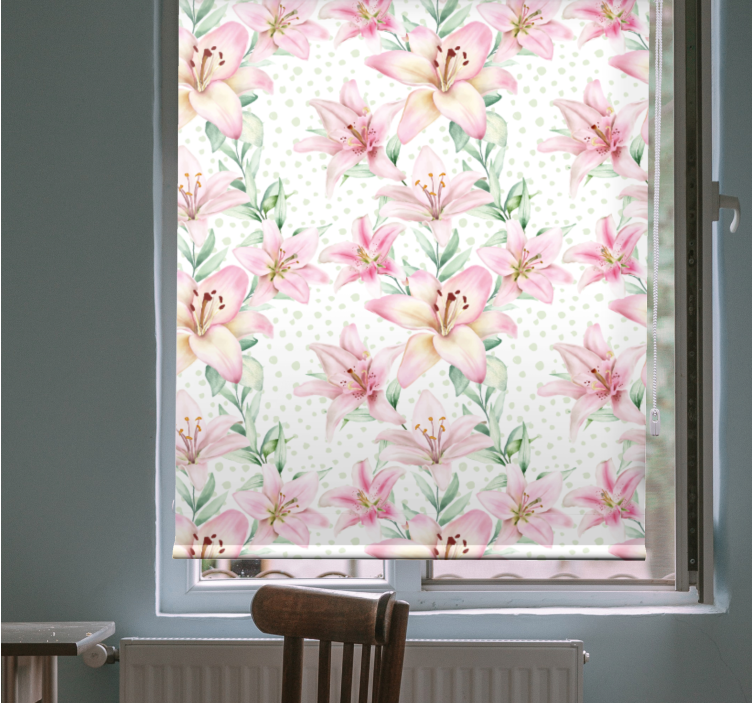 Delicate Floral Elegance blind flowers - TenStickers