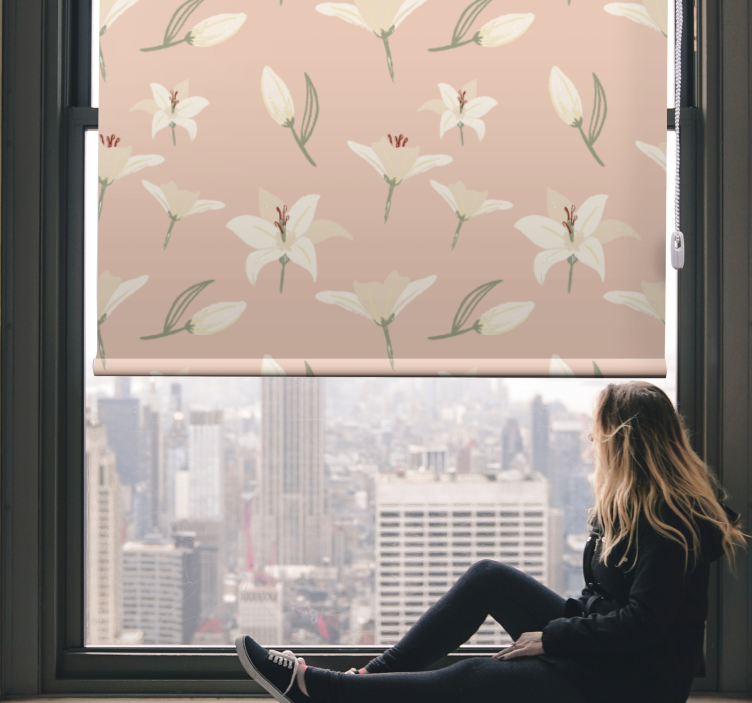 Delicate Floral Pattern blind flowers - TenStickers