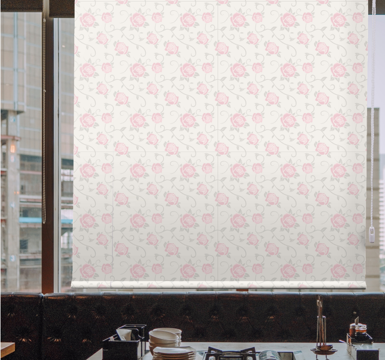 Delicate Pink Roses floral blind - TenStickers
