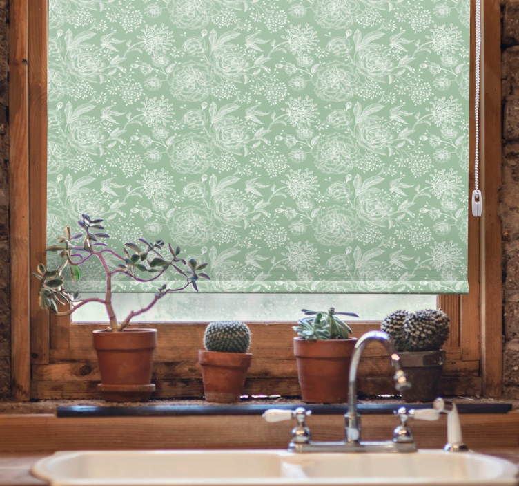 Delicate Plant Elements blind flowers - TenStickers