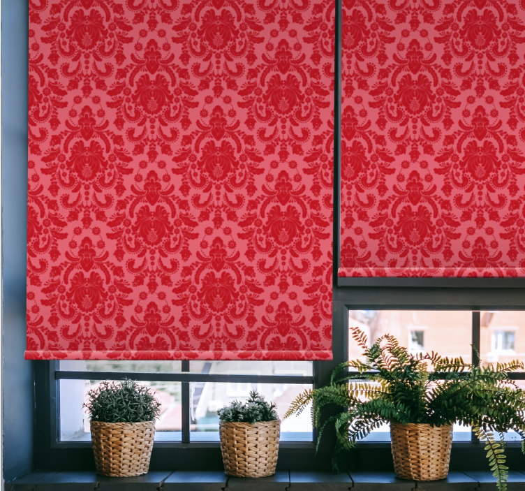 Red baroque motif classic blind - TenStickers