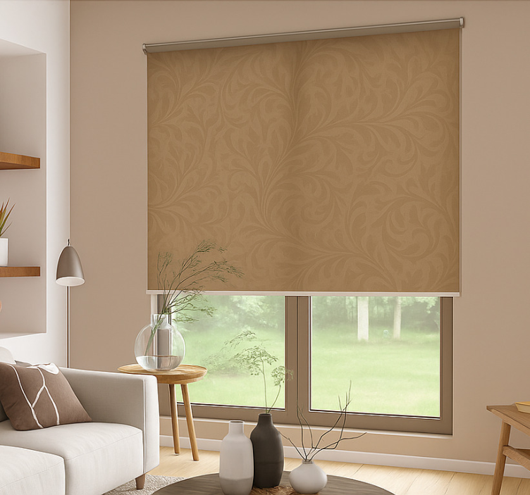 elegant dark beige design living room blind - TenStickers