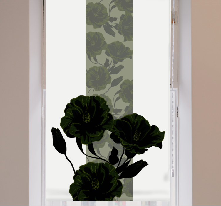 Green rose arrengment blind flowers - TenStickers