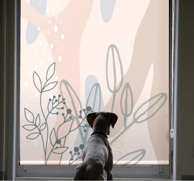 Elegant Floral Silhouette blind flowers - TenStickers