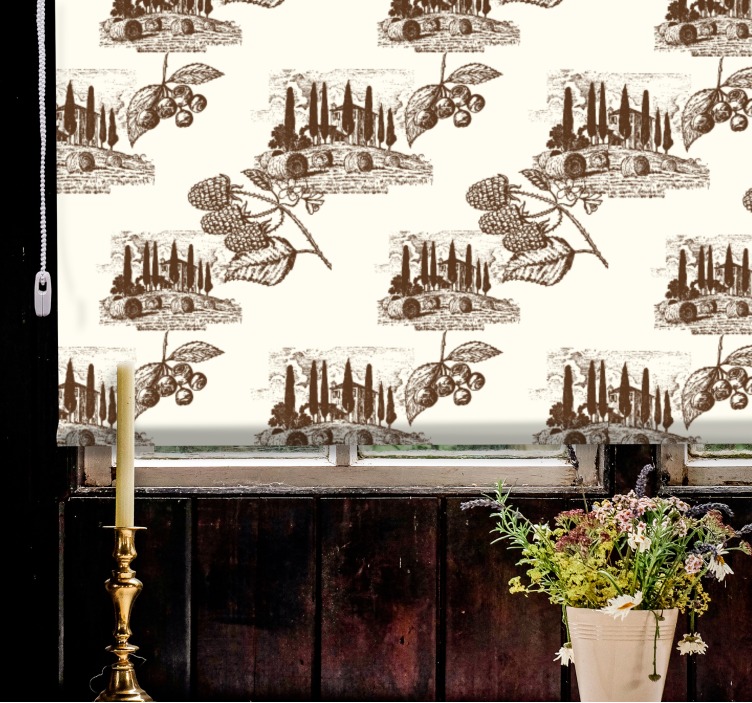 Elegant Grapevine Pattern more vintage roller blind - TenStickers