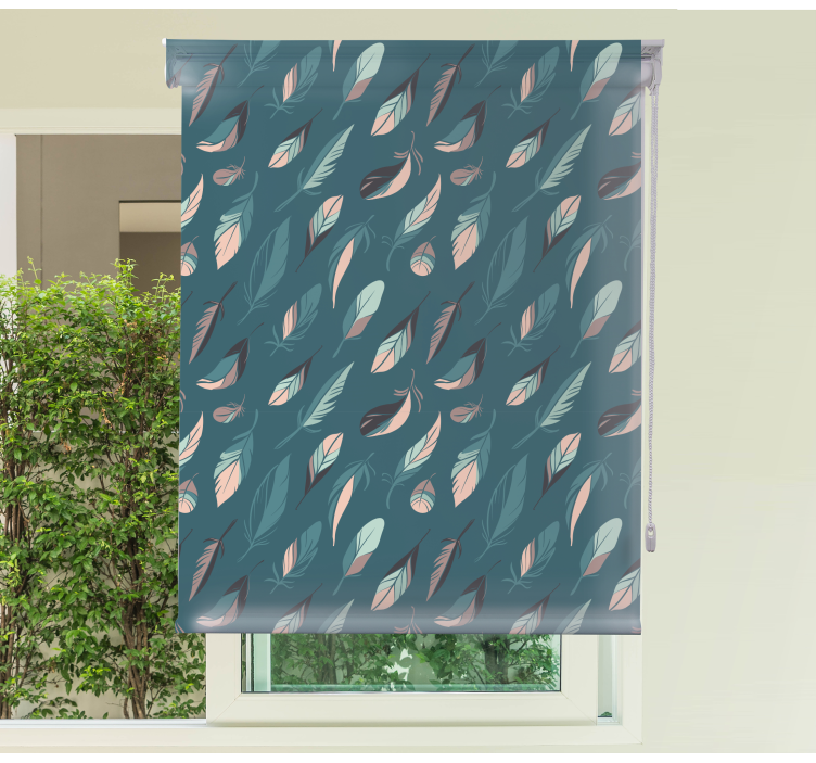 Elegant Leaf Patterns blind flowers - TenStickers