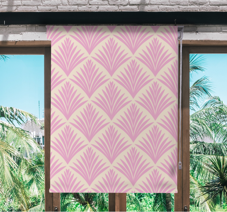 Elegant Palm Pattern blind flowers - TenStickers