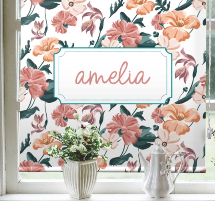 Elegant spring design blind flowers - TenStickers