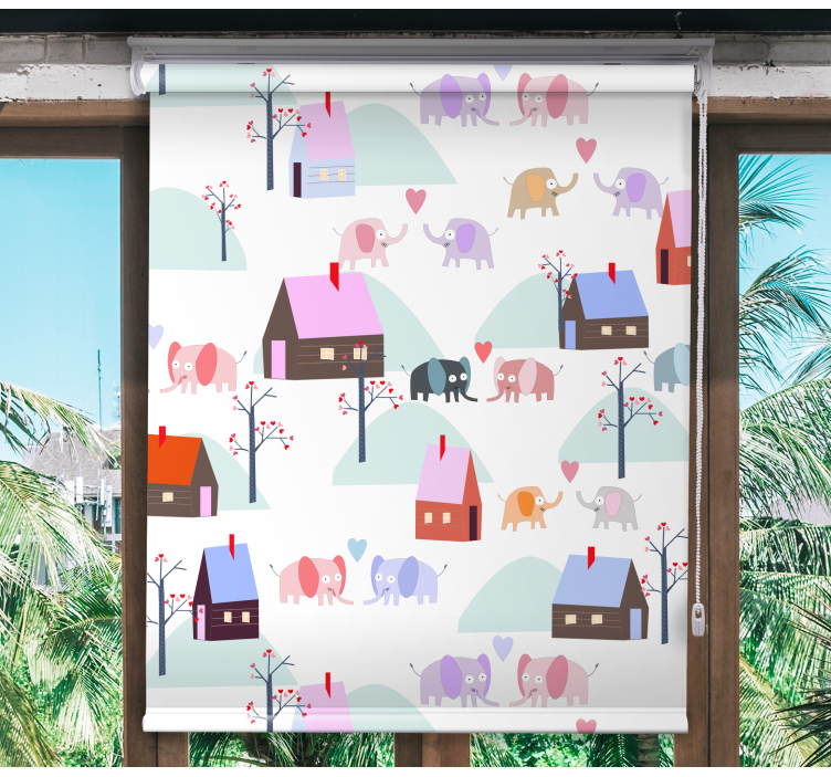 Elephants and houses blind kids - TenStickers