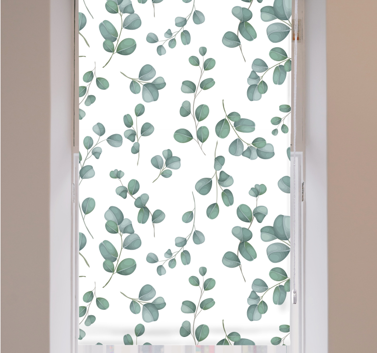 Eucalyptus Leaf Motif living room blind - TenStickers
