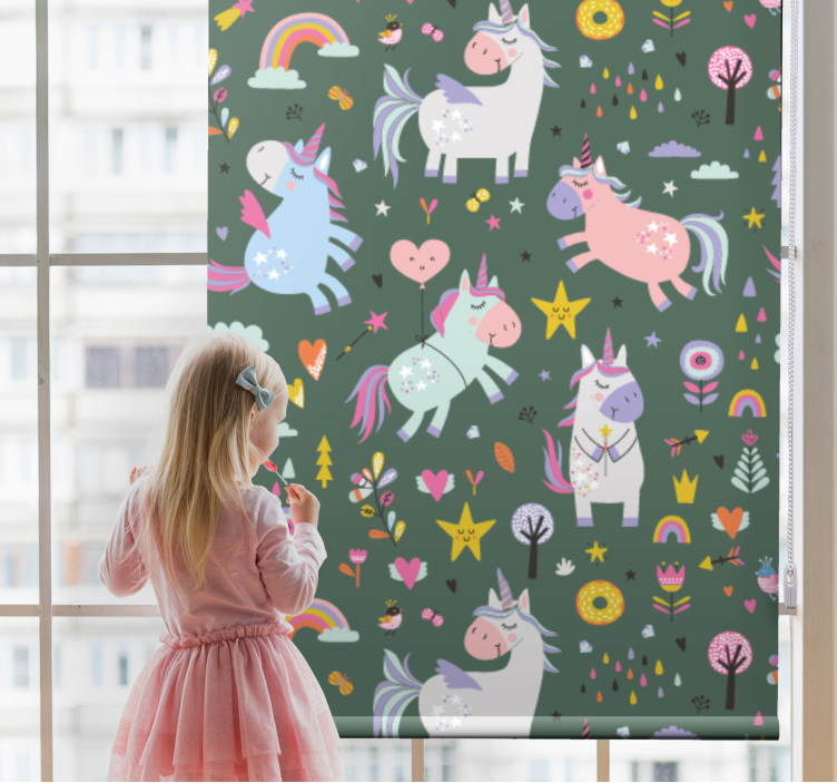 Fantasy Unicorn Patterns animal blind - TenStickers
