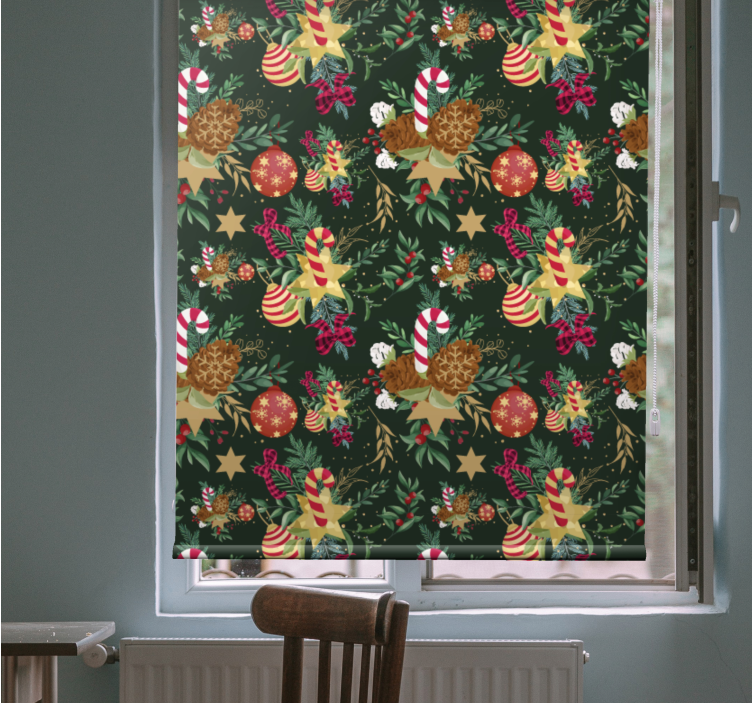 Festive Candy Elements floral blind - TenStickers