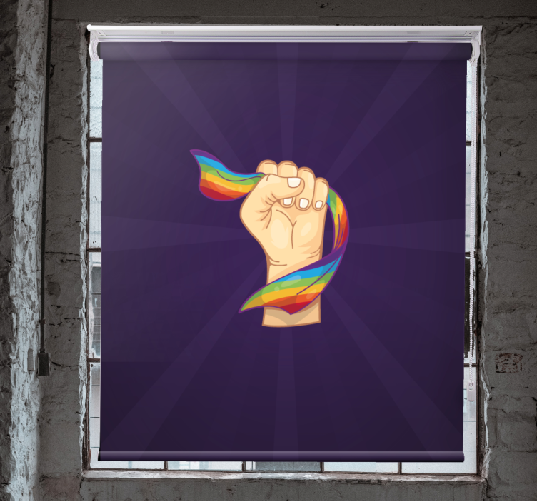 Fist holding rainbow blind original - TenStickers