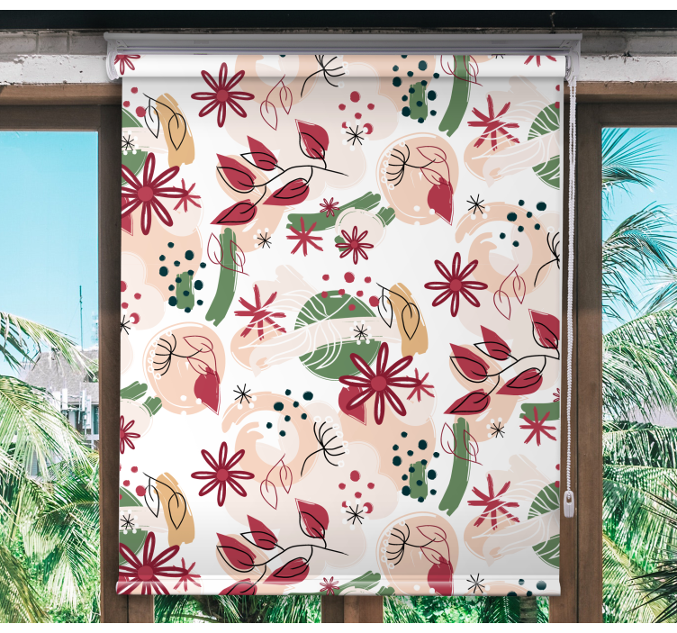 Floral Abstract Pattern blind flowers - TenStickers