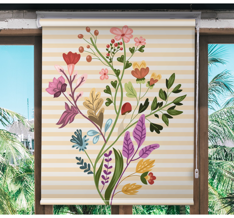 Floral Arrangement blind flowers - TenStickers