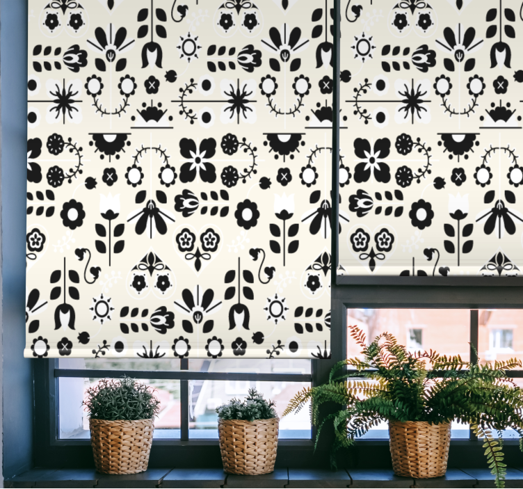 Floral blind with charming floral designs - TenStickers