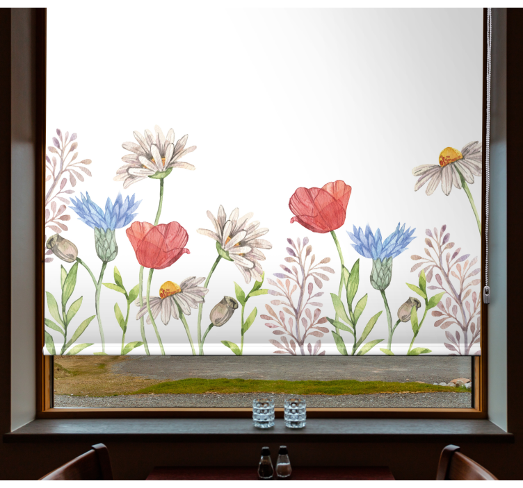 Floral Meadow Design blind flowers - TenStickers