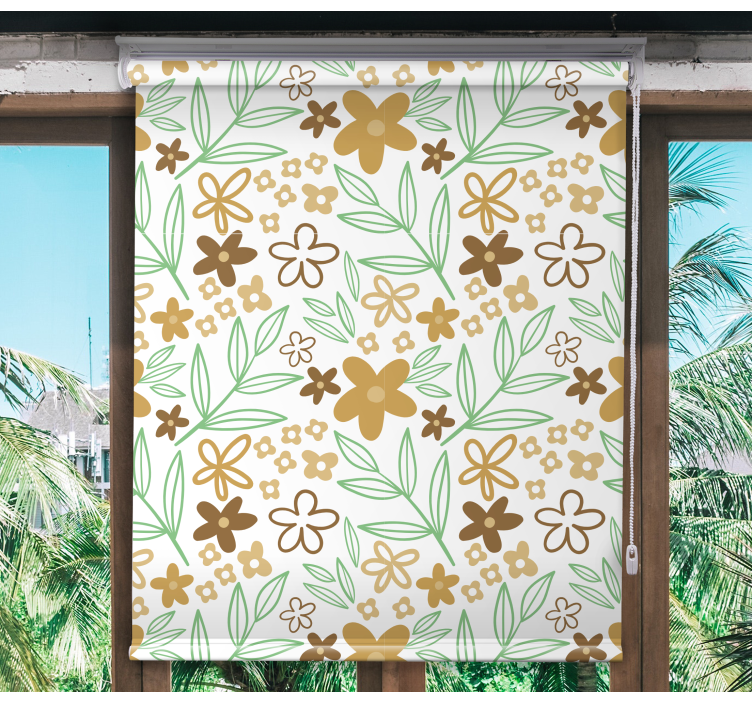 Floral Motif Design blind flowers - TenStickers