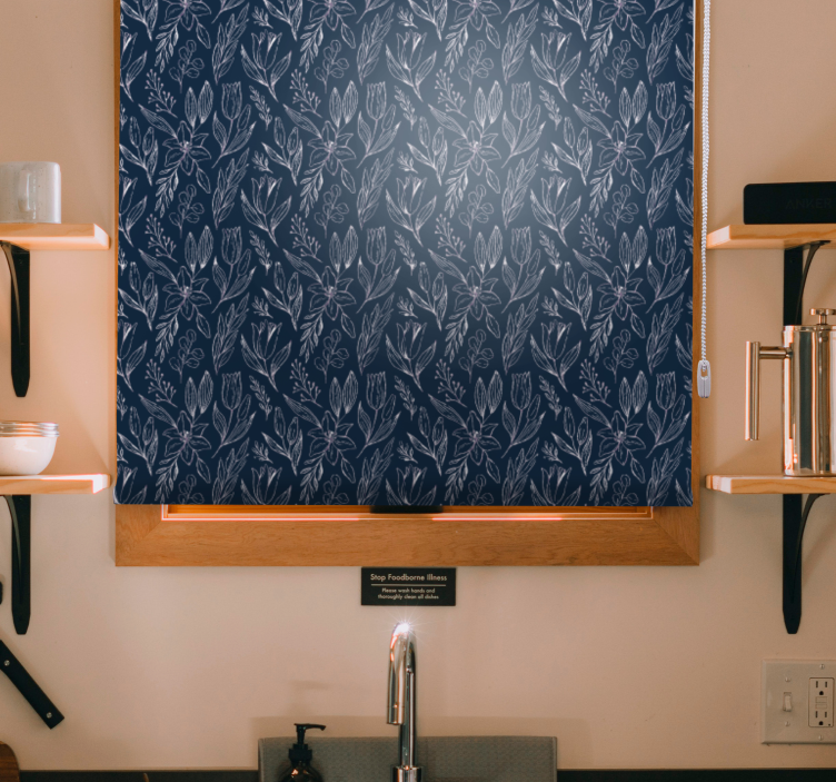 Floral Motif Elegance blind flowers - TenStickers