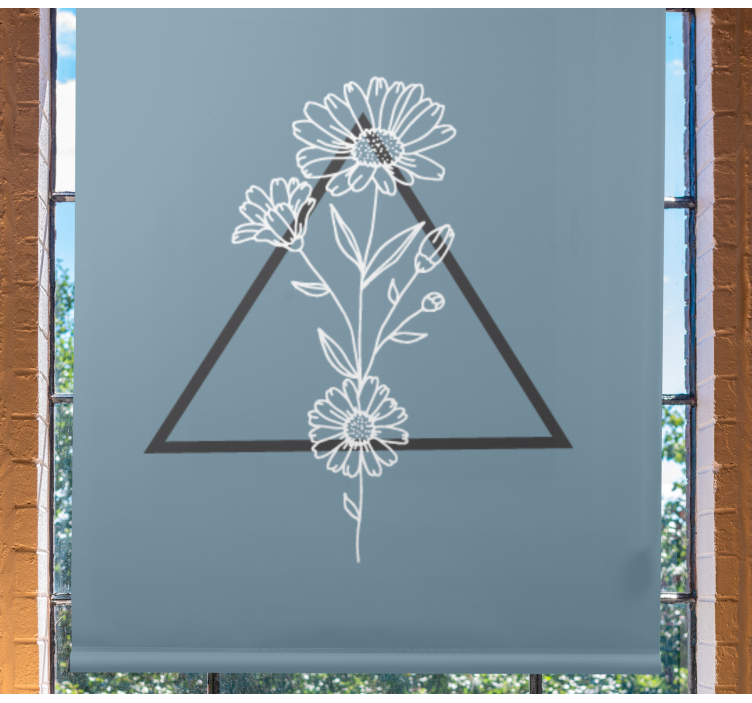 Elegant triangle motif blind flowers - TenStickers