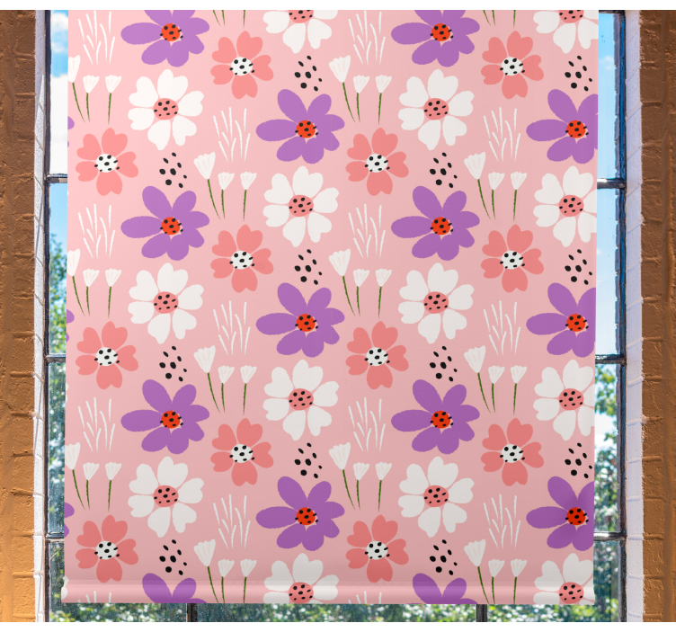 Flower Pattern Delight floral blind - TenStickers