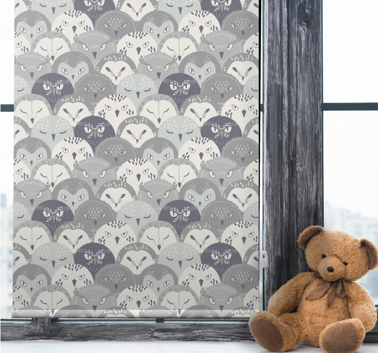 Grey forest creatures animal blind - TenStickers