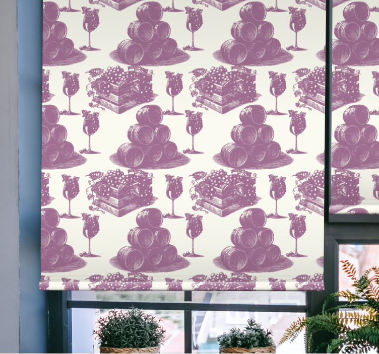 French vintage pattern in violet Classic blind - TenStickers