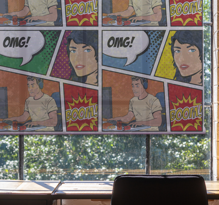 Gamer fun Geek roller blind - TenStickers