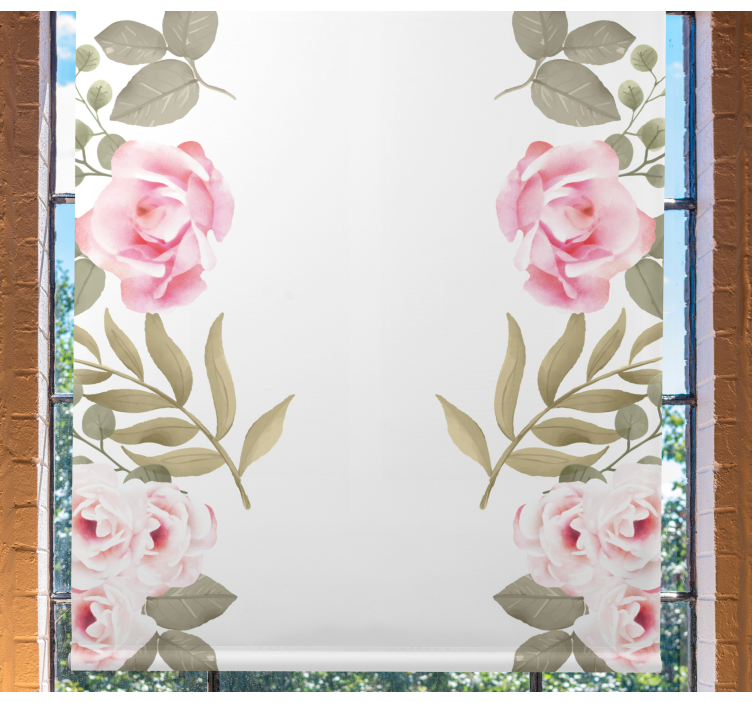 Gentle Blush Roses blind flowers - TenStickers