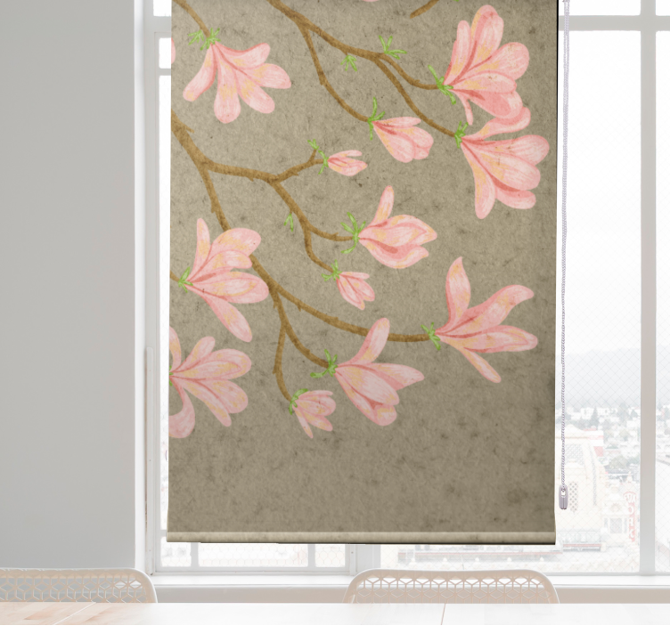 Gentle Pink Flowers blind flowers - TenStickers