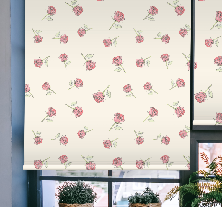 Gentle rose motif blind flowers - TenStickers