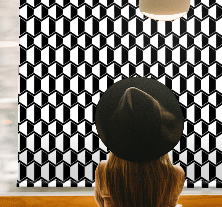 Geometric Monochrome Pattern other blind - TenStickers