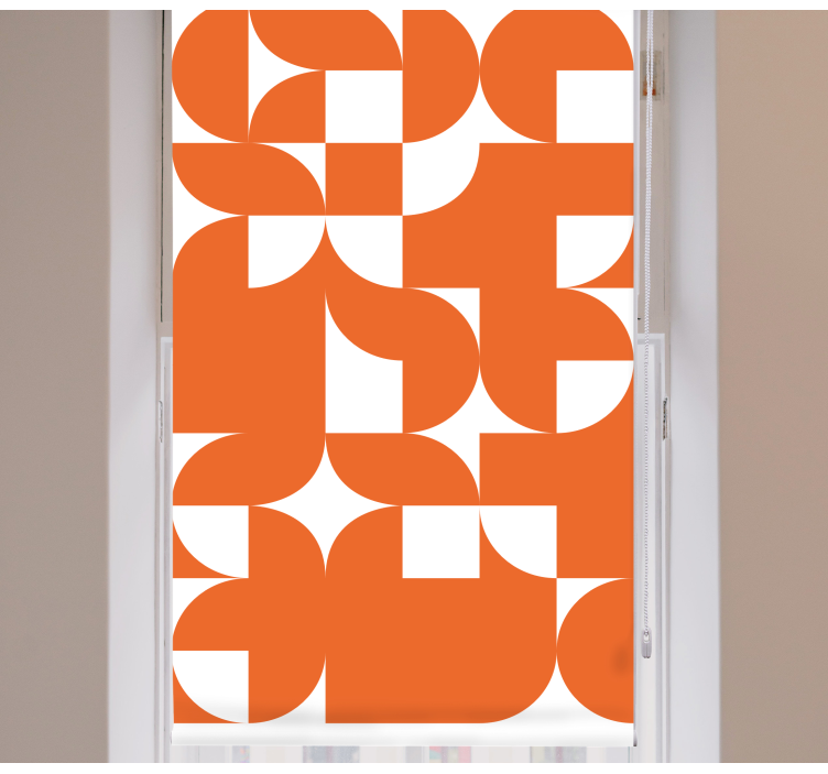Geometric Orange Patterns modern blind - TenStickers