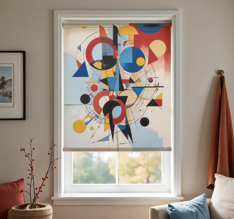 geometric paiting blind art - TenStickers