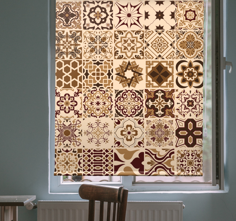 Geometric beige tiles other blind - TenStickers