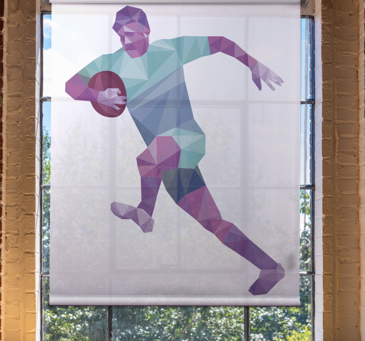 Geometric Rugby Player sports blind - TenStickers