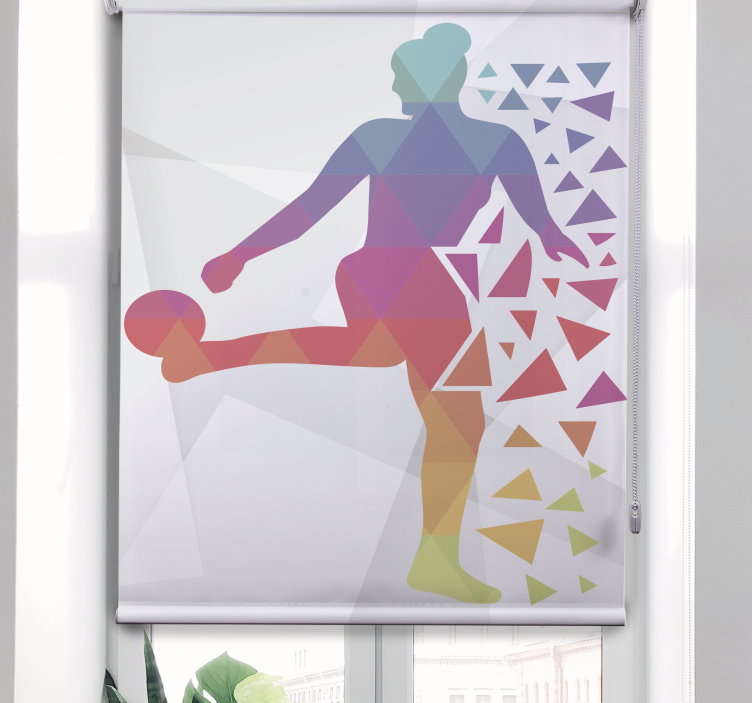 Geometric Soccer Player sports blind - TenStickers