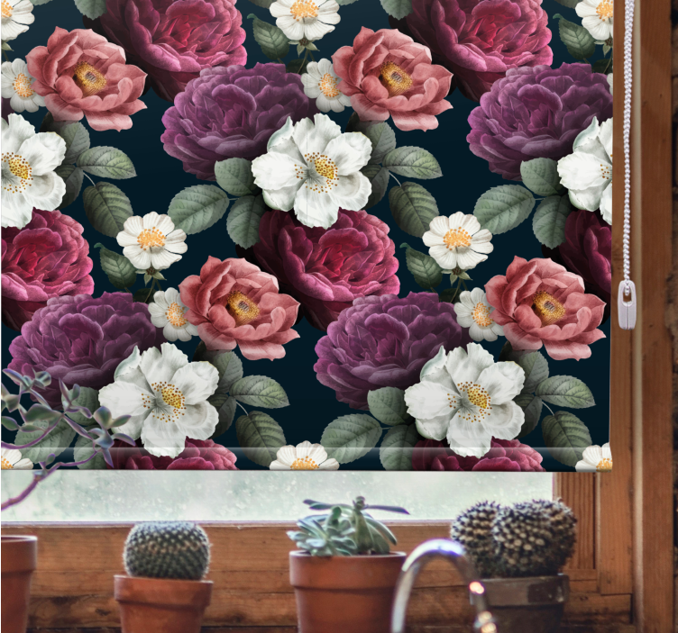 Graceful Bloom Composition floral blind - TenStickers