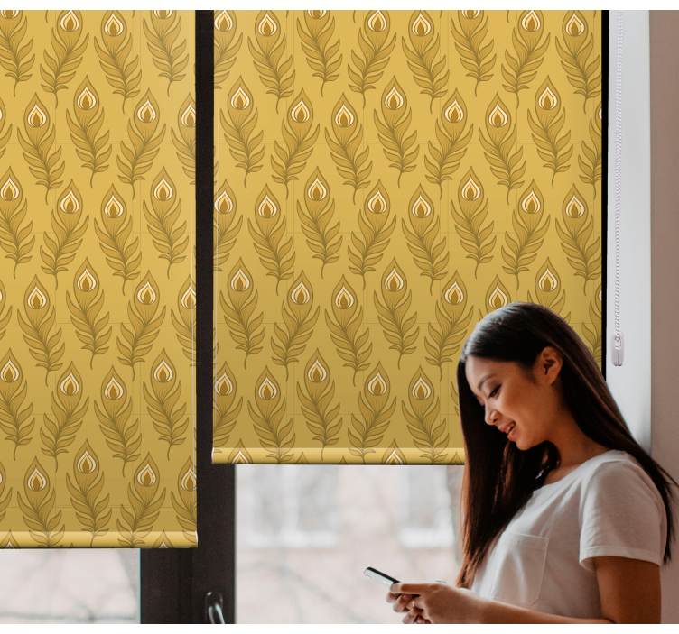 Graceful Foliage Motif blind flowers - TenStickers