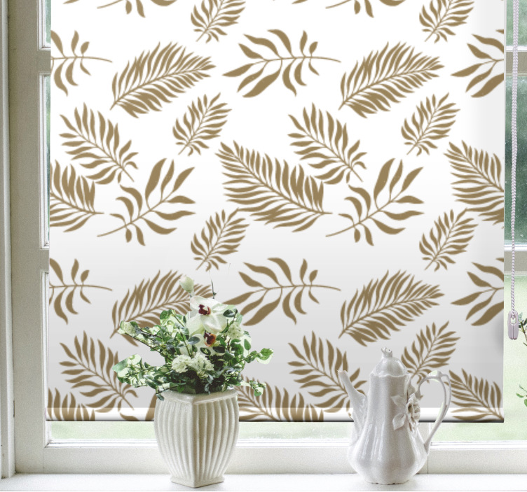 Graceful leaf motif blind flowers - TenStickers
