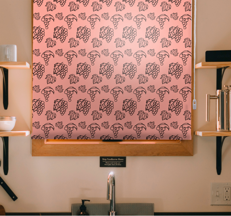 Grapes and Leaves Pattern blind fruit - TenStickers