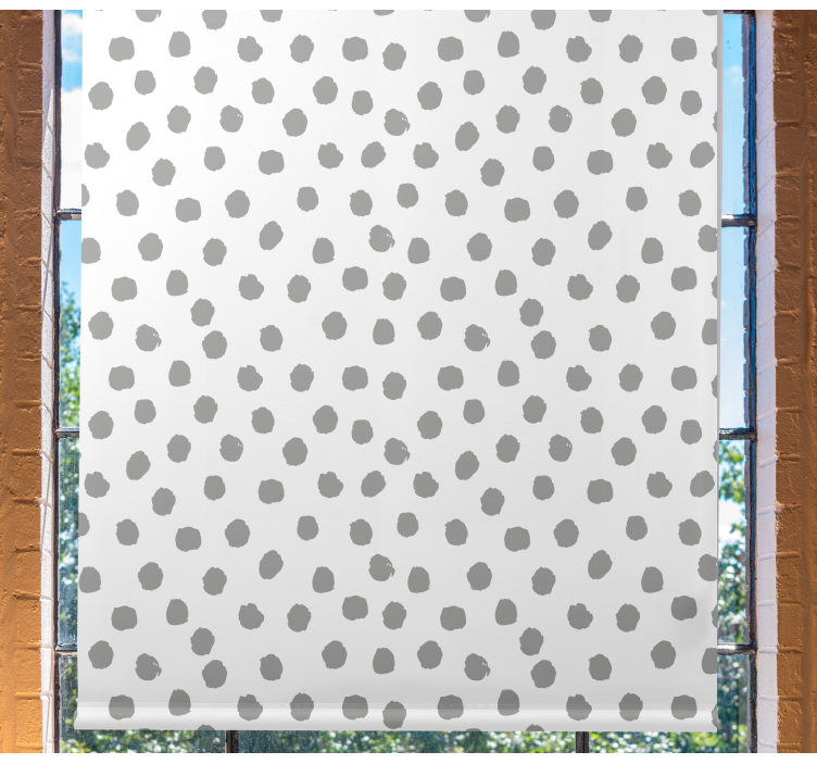 Grey polka dots pattern roller blind - TenStickers