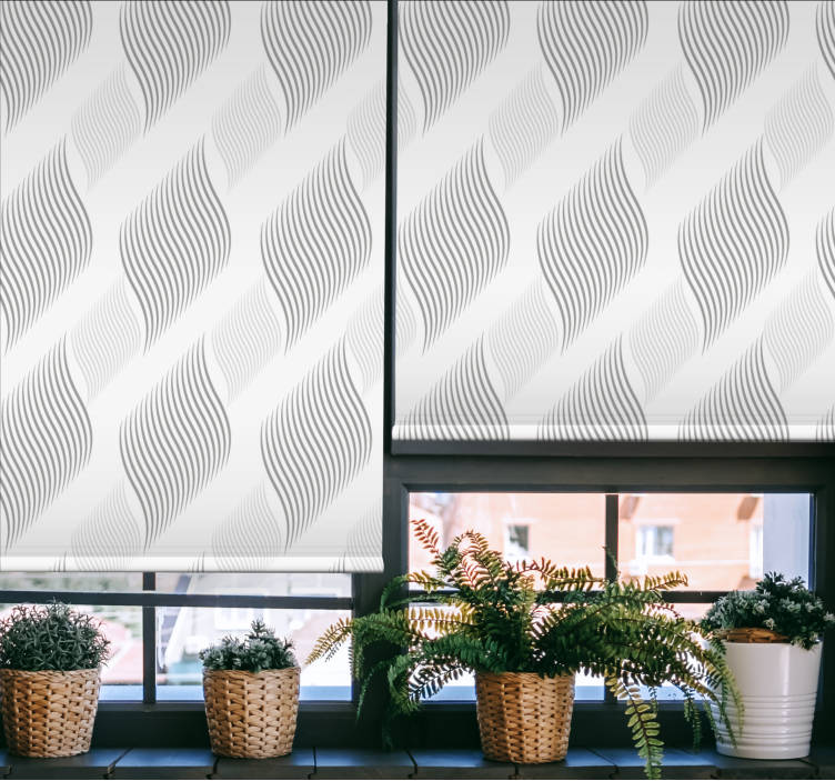 Grey wave pattern elegant blind - TenStickers